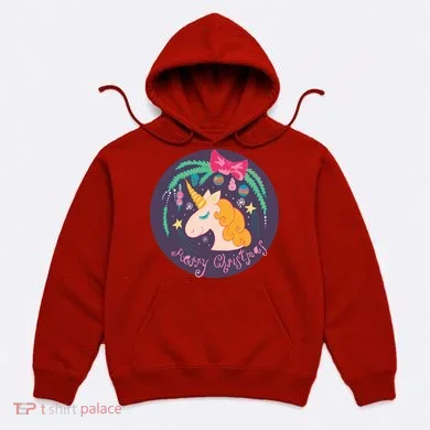 Merry Christmas Unicorn Hoodie