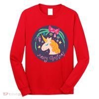 Merry Christmas Unicorn Long Sleeve Shirt thumb 0