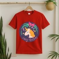 Merry Christmas Unicorn T-Shirt thumb 2