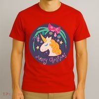 Merry Christmas Unicorn T-Shirt thumb 3