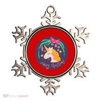 Merry Christmas Unicorn Ornament thumb 0