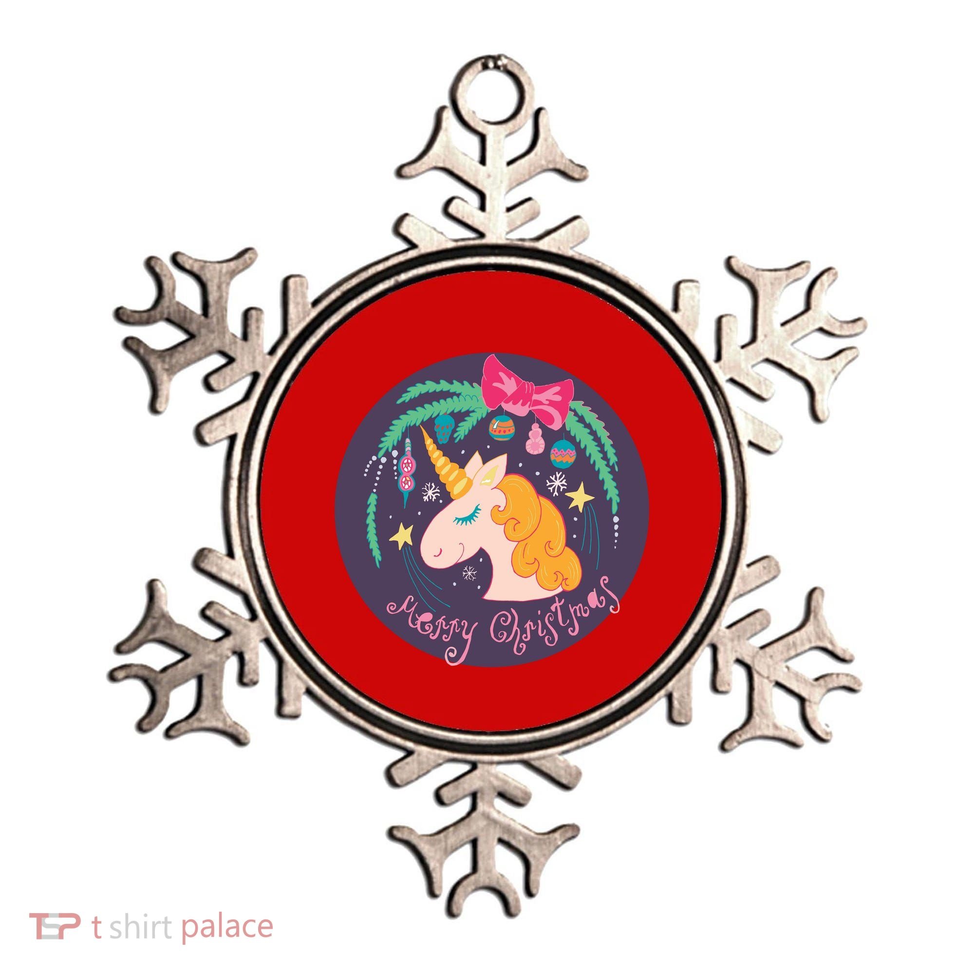 Merry Christmas Unicorn Ornament
