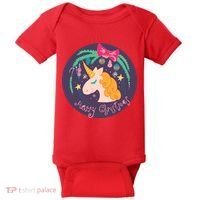 Merry Christmas Unicorn Baby Bodysuit thumb 0