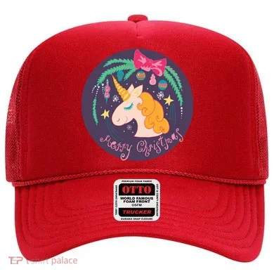 Merry Christmas Unicorn Hat