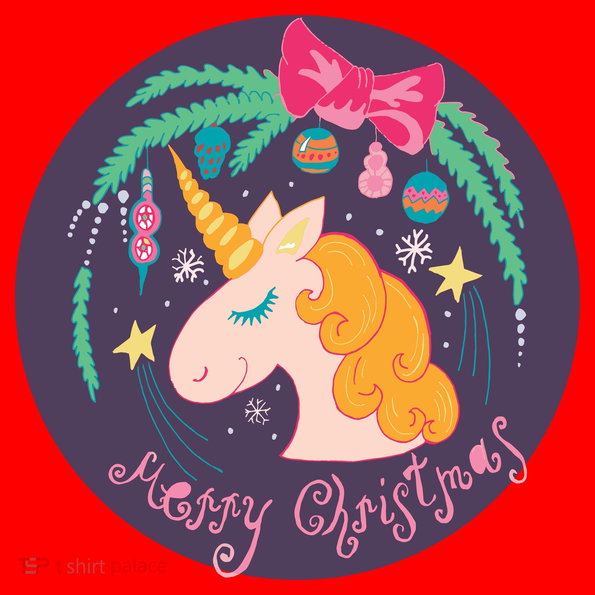 Merry Christmas Unicorn Hat