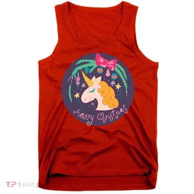 Merry Christmas Unicorn Tank Top