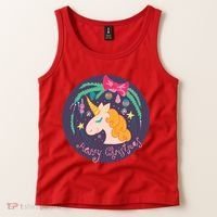 Merry Christmas Unicorn Tank Top thumb 2