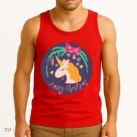 Merry Christmas Unicorn Tank Top thumb 3