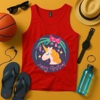 Merry Christmas Unicorn Tank Top thumb 4