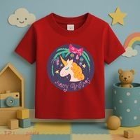 Merry Christmas Unicorn Toddler T-Shirt thumb 3