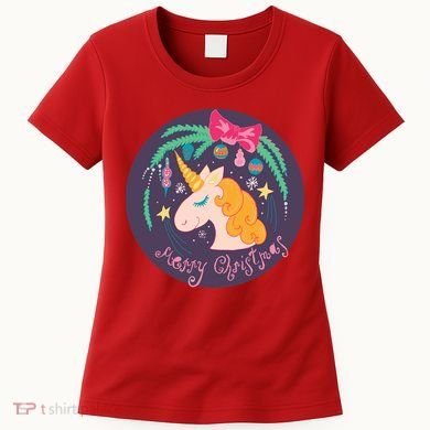 Merry Christmas Unicorn Women's T-Shirt