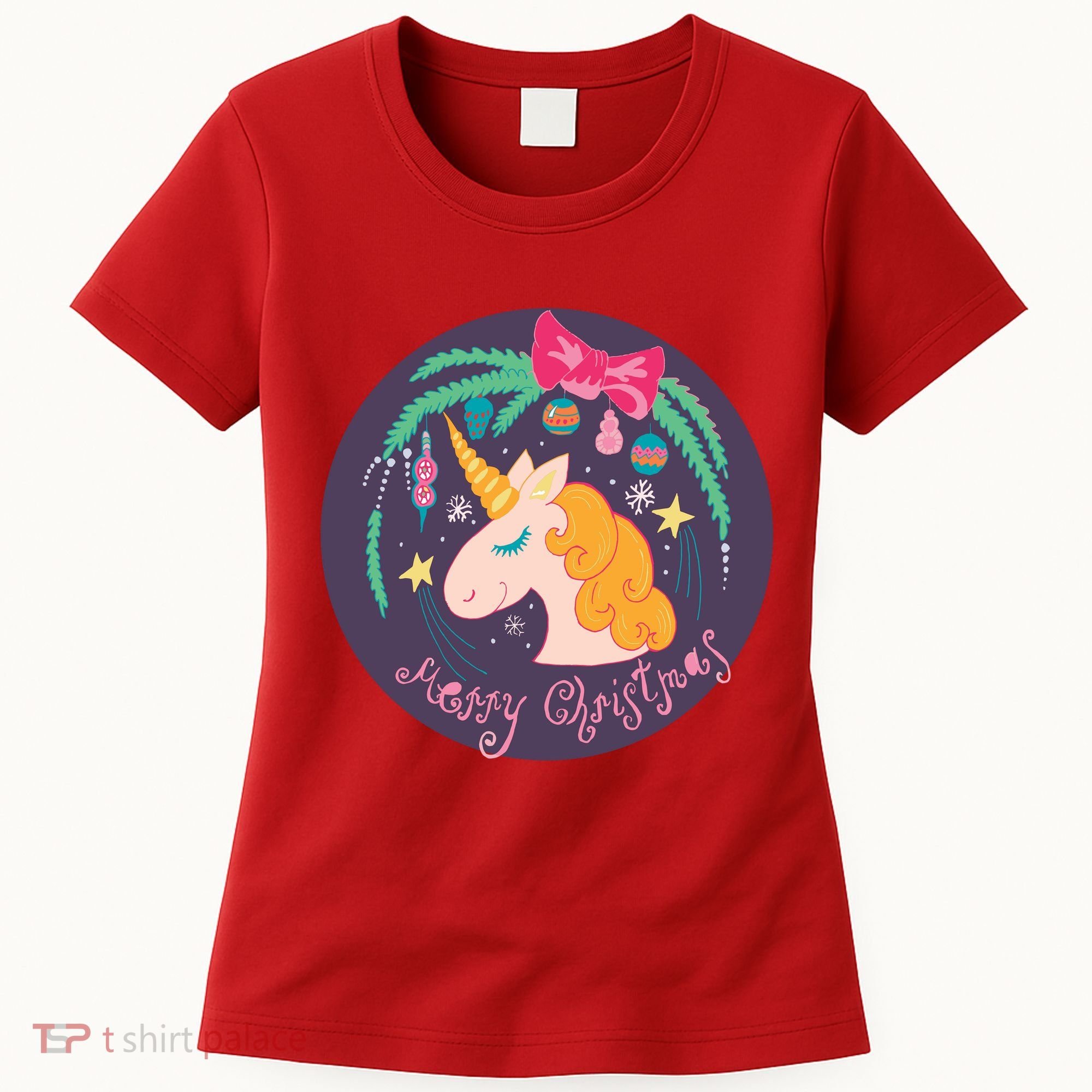 Merry Christmas Unicorn Women's T-Shirt