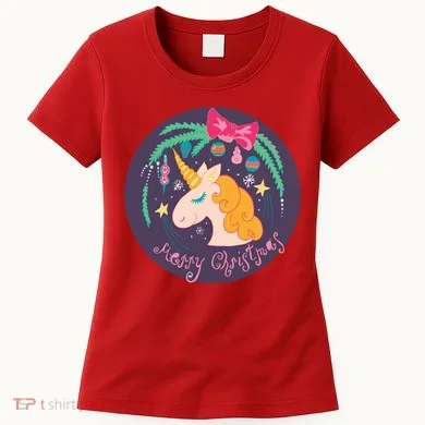 Merry Christmas Unicorn Women's T-Shirt