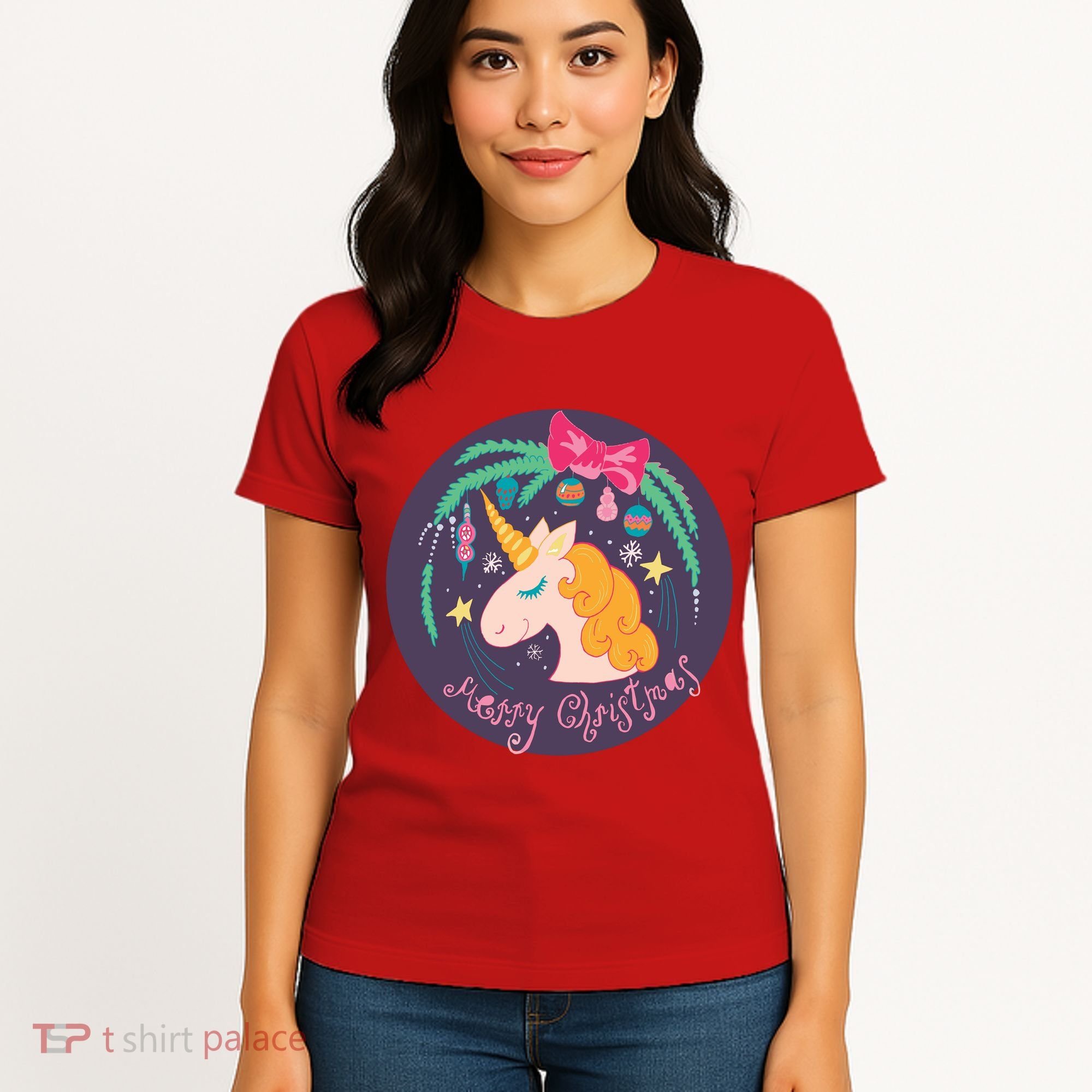 Merry Christmas Unicorn Women's T-Shirt