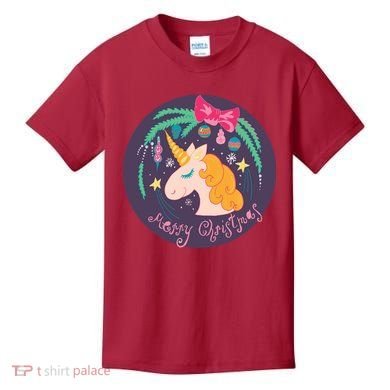 Merry Christmas Unicorn Kids T-Shirt