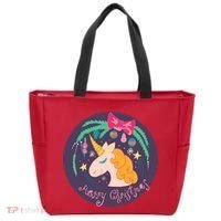 Merry Christmas Unicorn Tote Bag thumb 0