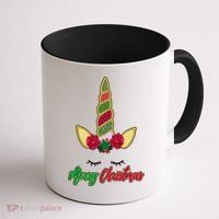 Merry Christmas Unicorn Sparkle Coffee Mug thumb 1