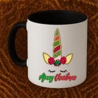 Merry Christmas Unicorn Sparkle Coffee Mug thumb 2