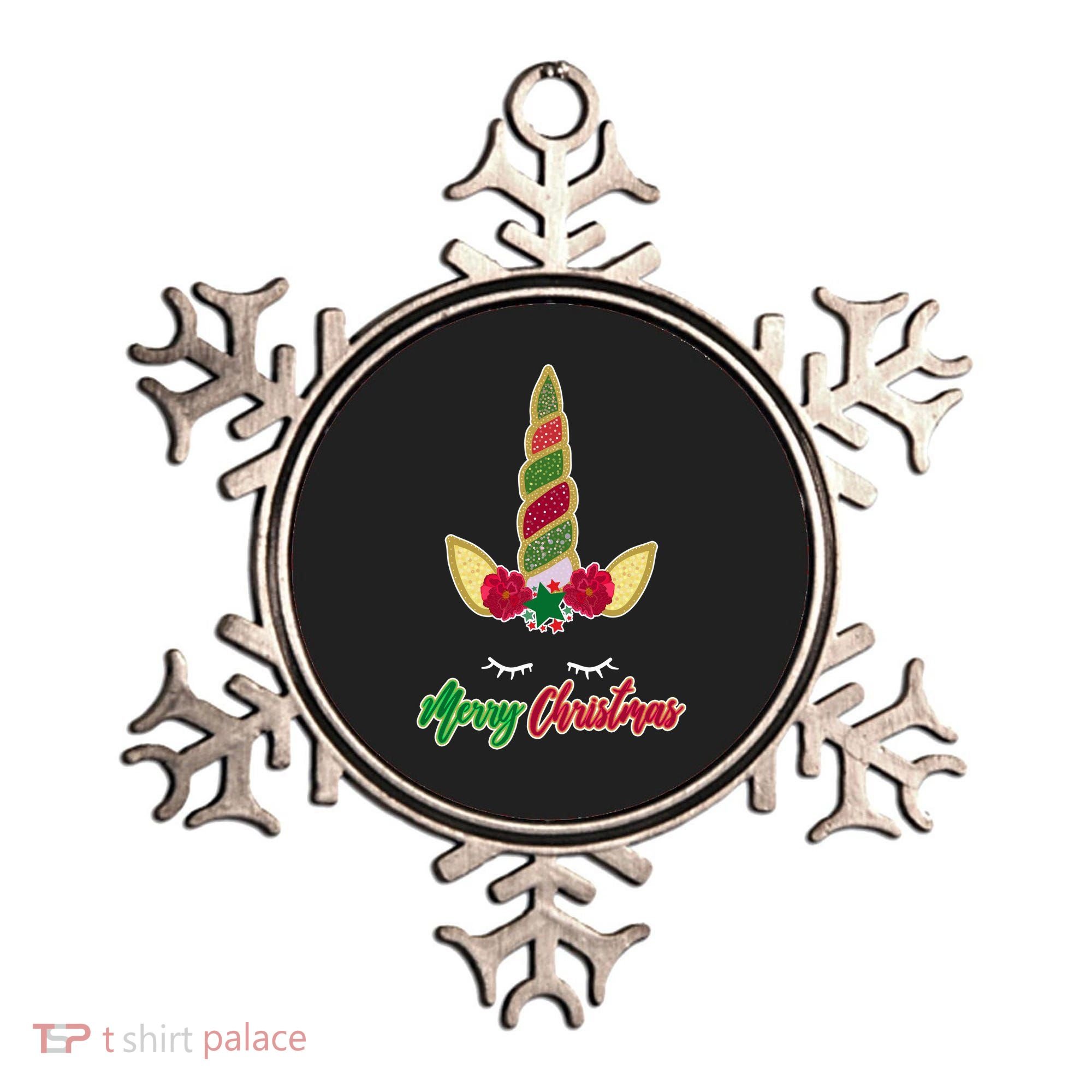 Merry Christmas Unicorn Sparkle Ornament