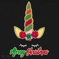 Merry Christmas Unicorn Sparkle Toddler Hoodie thumb 2