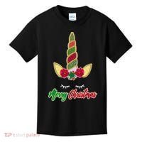 Merry Christmas Unicorn Sparkle Kids T-Shirt thumb 0