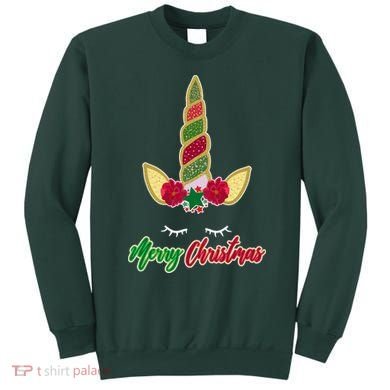 Merry Christmas Unicorn Sparkle Sweatshirt