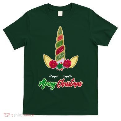 Merry Christmas Unicorn Sparkle T-Shirt