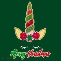 Merry Christmas Unicorn Sparkle Visor thumb 3