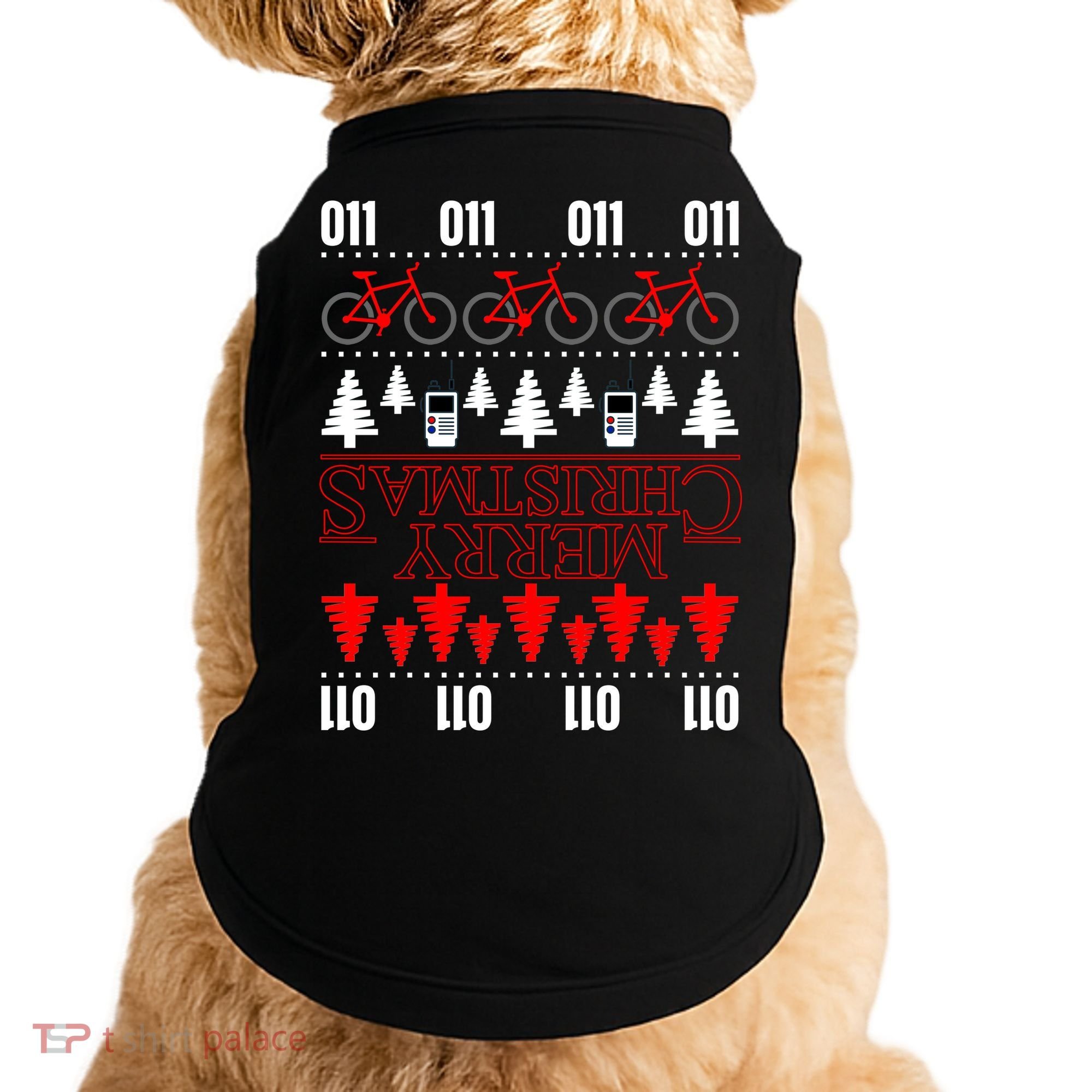 Merry Christmas Upside Down Ugly Sweater Doggie Tank