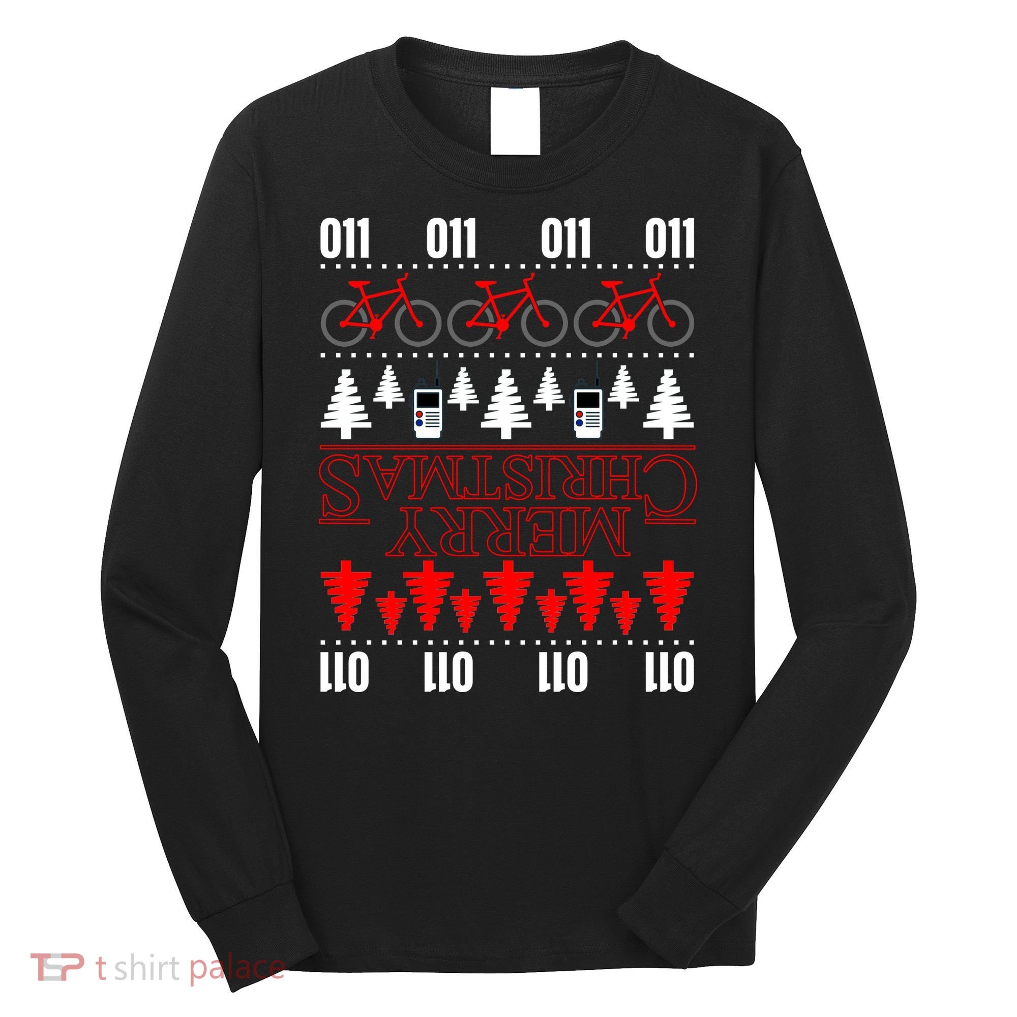 Merry Christmas Upside Down Ugly Sweater Long Sleeve Shirt
