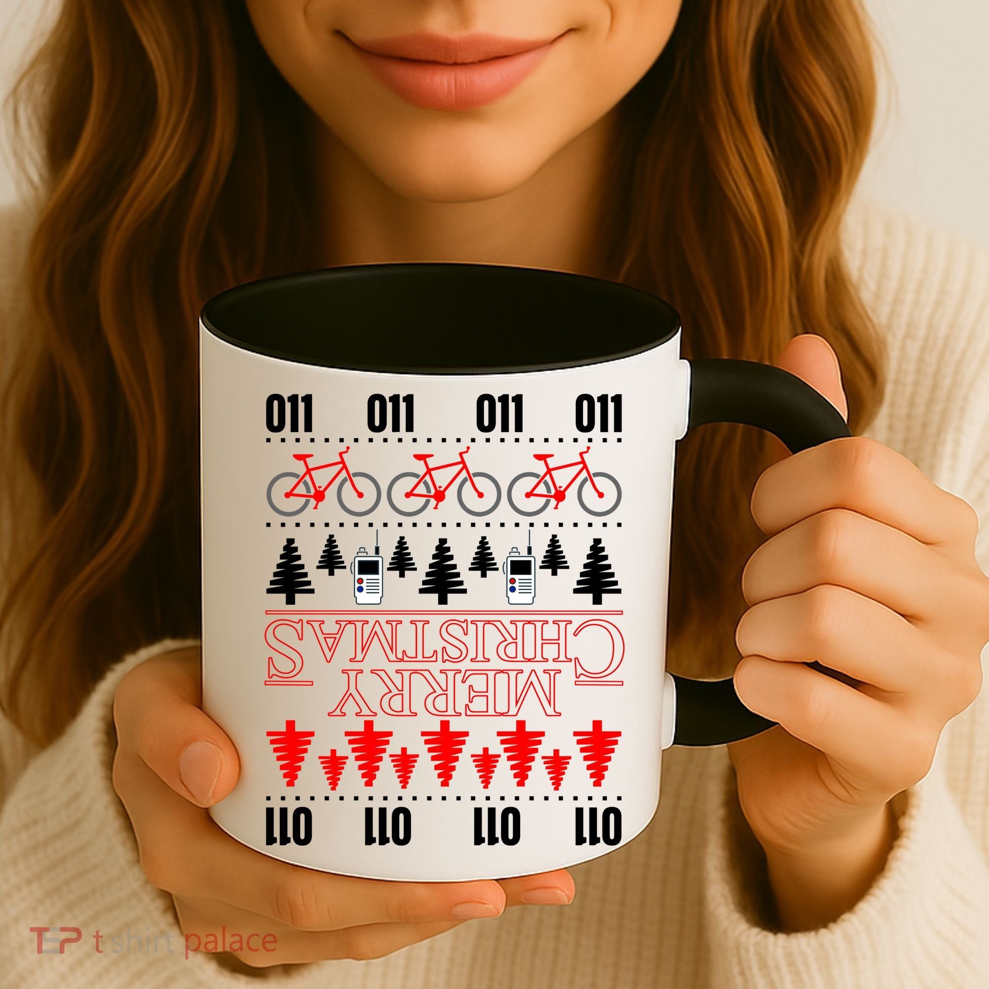 Merry Christmas Upside Down Ugly Sweater Coffee Mug