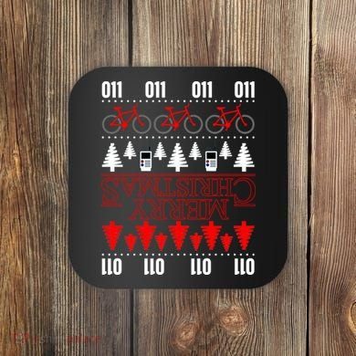Merry Christmas Upside Down Ugly Sweater Coaster