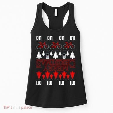 Merry Christmas Upside Down Ugly Sweater Women's Tank Top