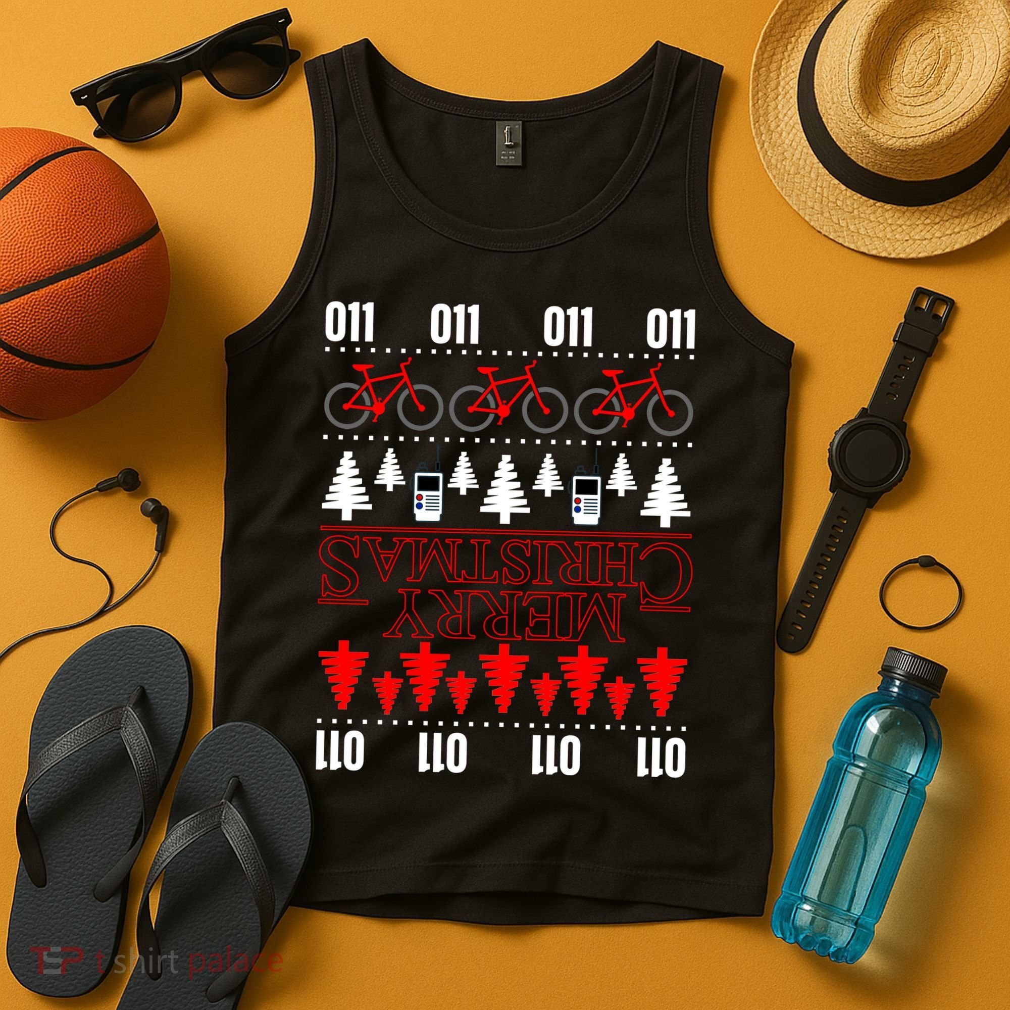 Merry Christmas Upside Down Ugly Sweater Tank Top