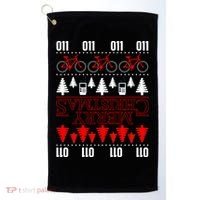 Merry Christmas Upside Down Ugly Sweater Golf Towel thumb 0