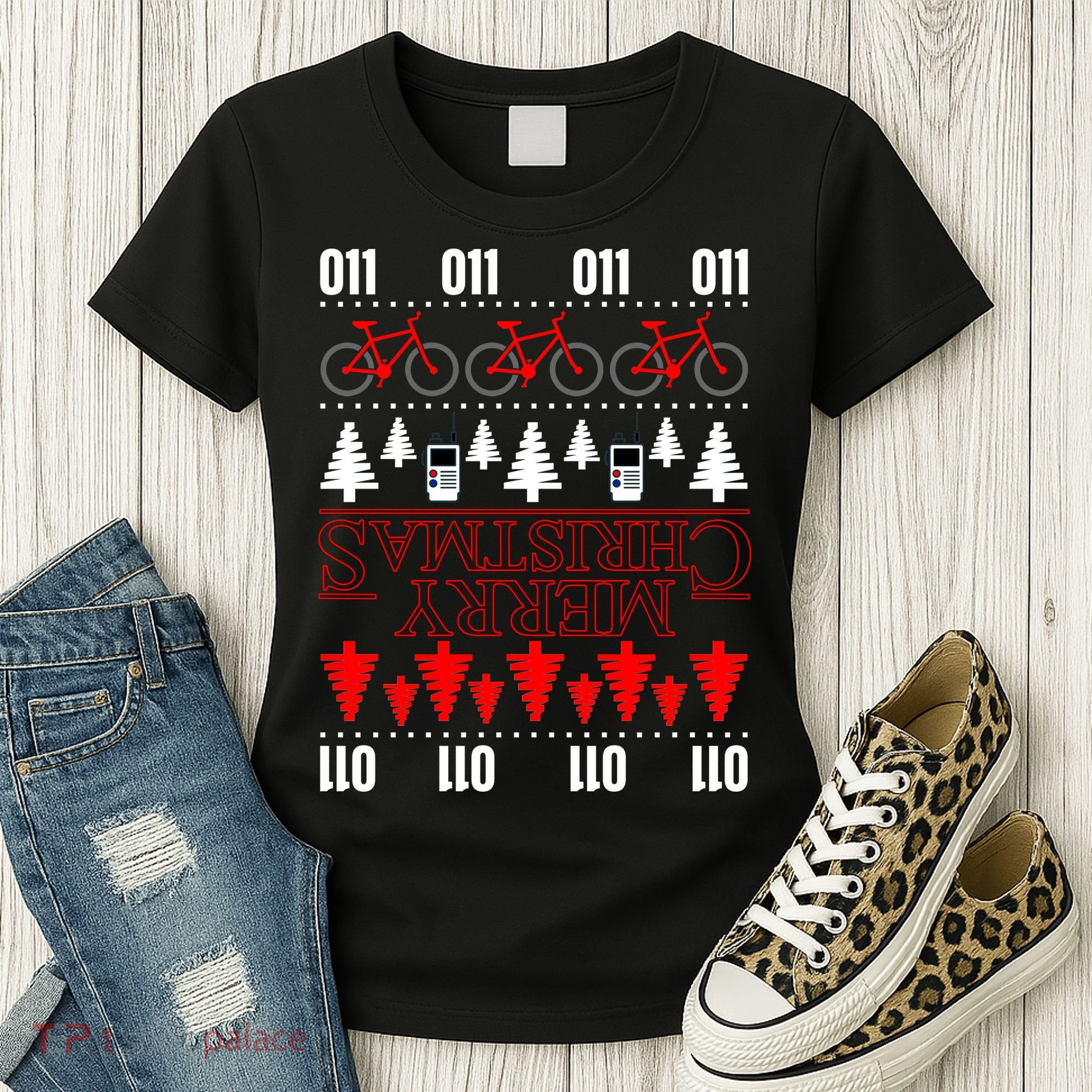 Merry Christmas Upside Down Ugly Sweater Women's T-Shirt
