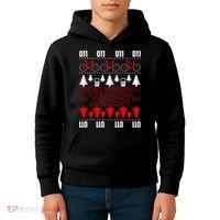 Merry Christmas Upside Down Ugly Sweater Kids Hoodie thumb 4