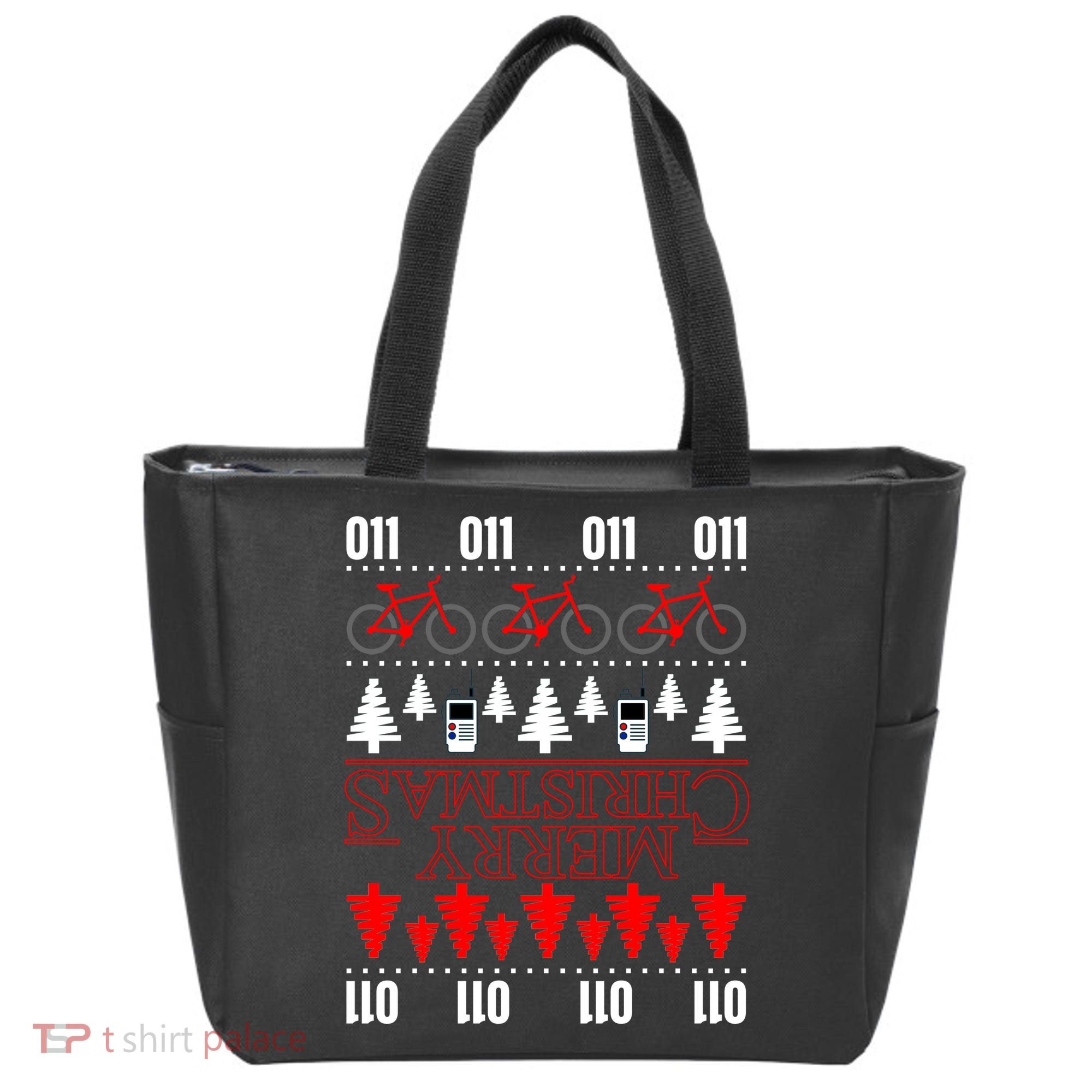 Merry Christmas Upside Down Ugly Sweater Tote Bag