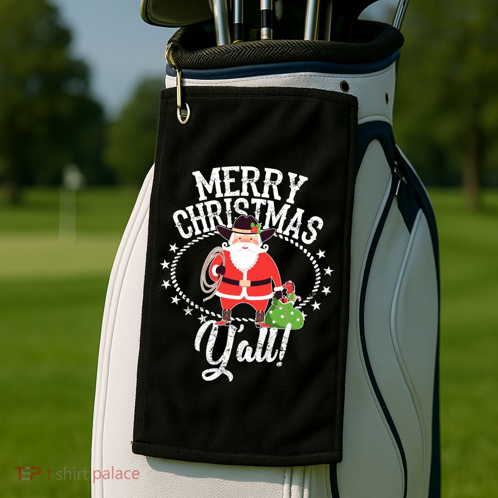 Merry Christmas Y'all! Golf Towel