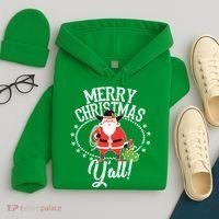Merry Christmas Y'all! Hoodie thumb 4