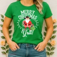 Merry Christmas Y'all! Women's T-Shirt thumb 2
