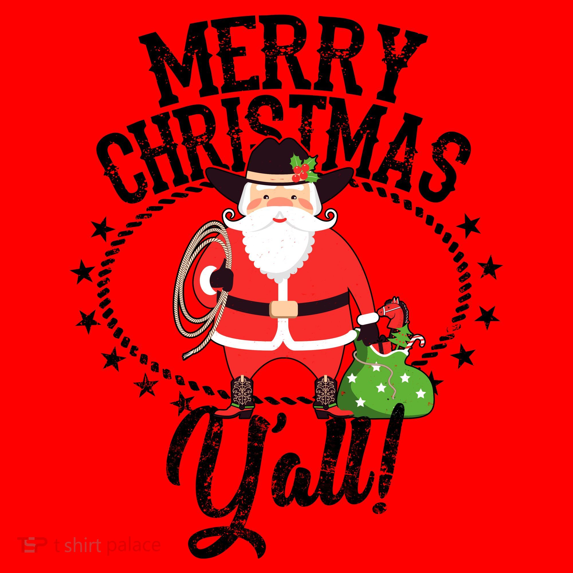 Merry Christmas Y'all! Santa Hat