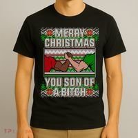 Merry Christmas You Son Of A Btch Ugly Sweater T-Shirt thumb 3