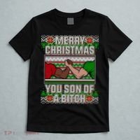 Merry Christmas You Son Of A Btch Ugly Sweater T-Shirt thumb 5