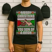 Merry Christmas You Son Of A Btch Ugly Sweater T-Shirt thumb 6