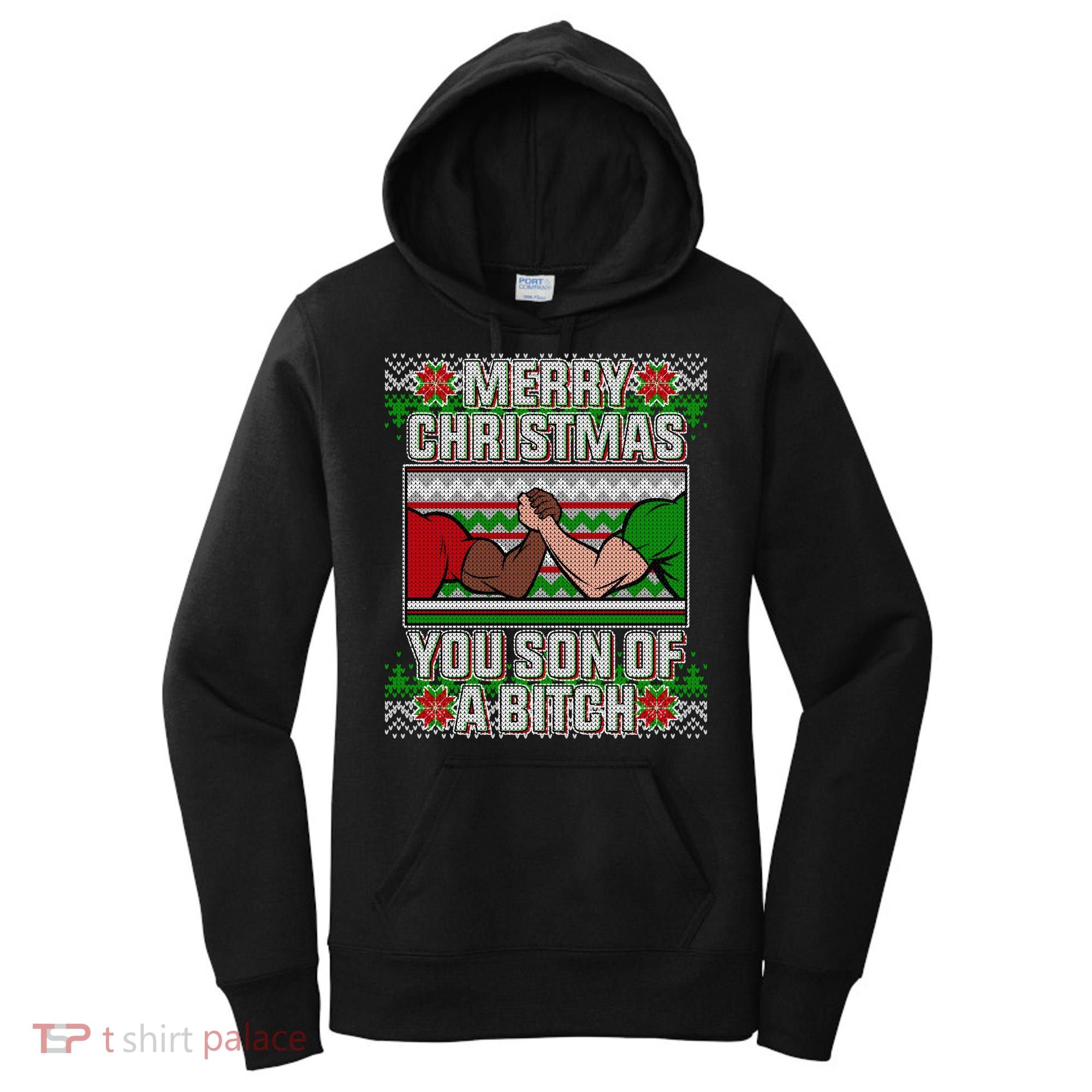 Merry Christmas You Son Of A Btch Ugly Sweater Women's Hoodie