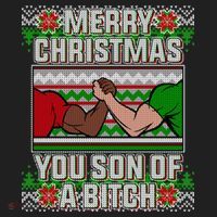 Merry Christmas You Son Of A Btch Ugly Sweater Tumbler thumb 3