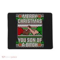 Merry Christmas You Son Of A Btch Ugly Sweater Mousepad thumb 0