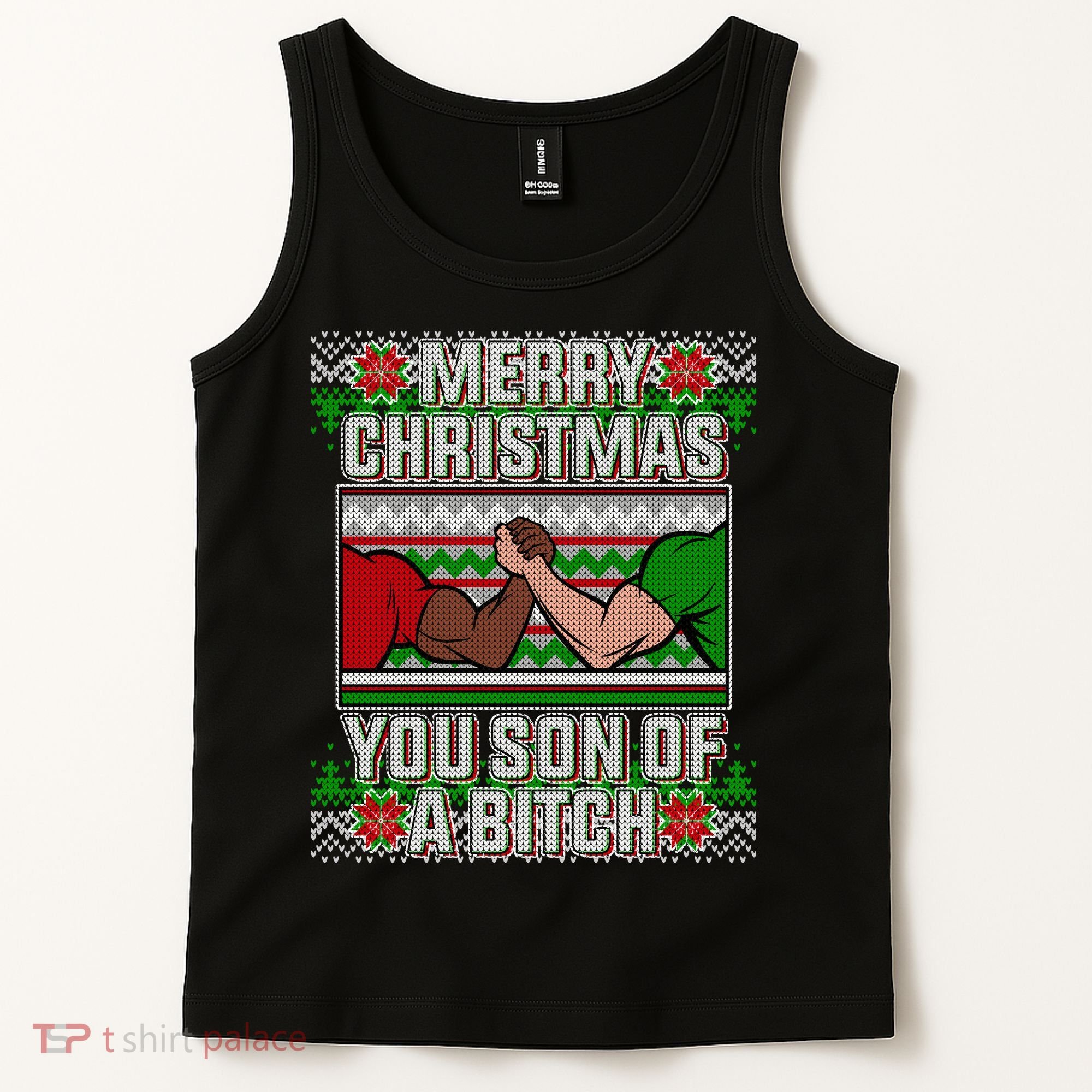 Merry Christmas You Son Of A Btch Ugly Sweater Tank Top