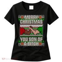 Merry Christmas You Son Of A Btch Ugly Sweater Women's T-Shirt thumb 0